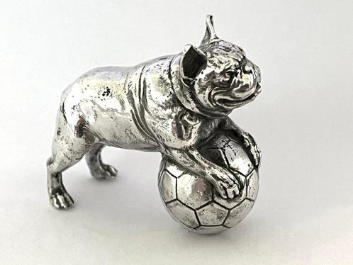 Zilveren Franse Bull  miniatuur., Antiek en Kunst, Antiek | Goud en Zilver, Zilver, Ophalen of Verzenden