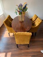 Prachtige eettafel met zes zetels, Huis en Inrichting, 200 cm of meer, Zo goed als nieuw, Vijf personen of meer, Rechthoekig
