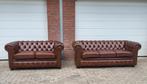 Chesterfield bankstel 3+2 zit NIEUW met certificaten., Ophalen, Nieuw, Leer