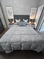 Twee persoonsbed + Tempur matras, Wit, Tweepersoons, 200 cm, Hout
