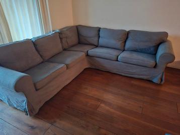 Grijze ektrop ikea hoekbank te koop - afbeelding 1