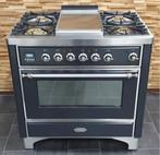 🔥Luxe Boretti Majestic Fornuis 91cm antraciet + rvs frytop, 60 cm of meer, Ophalen of Verzenden, Zo goed als nieuw, Energieklasse A of zuiniger