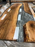 Showroomuitverkoop! Epoxy eettafel riviertafel walnoot, Rechthoekig, Nieuw, 200 cm of meer, 50 tot 100 cm