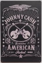 Johnny Cash American Rebel reclamebord van metaal wandbord, Info@deconoord.nl, Deco Noord, Nieuw, Ophalen of Verzenden
