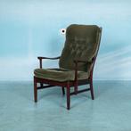 Vintage mosgroene fauteuil Deens design Farstrup 60s lounge, Ophalen of Verzenden, Gebruikt, Hout, Scandinavisch