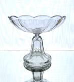 Val Saint Lambert schaal op voet model Côtes, Antiek en Kunst, Antiek | Glas en Kristal, Ophalen of Verzenden