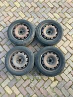 185/60/R15 All season banden op stalen velg 5x100, Auto-onderdelen, Banden en Velgen, Band(en), 15 inch, Gebruikt, Personenwagen