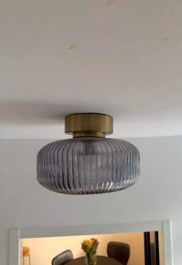 Rookglas goude lamp