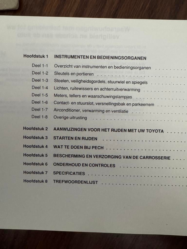 Instructieboekje Toyota Carina II, Ophalen of Verzenden