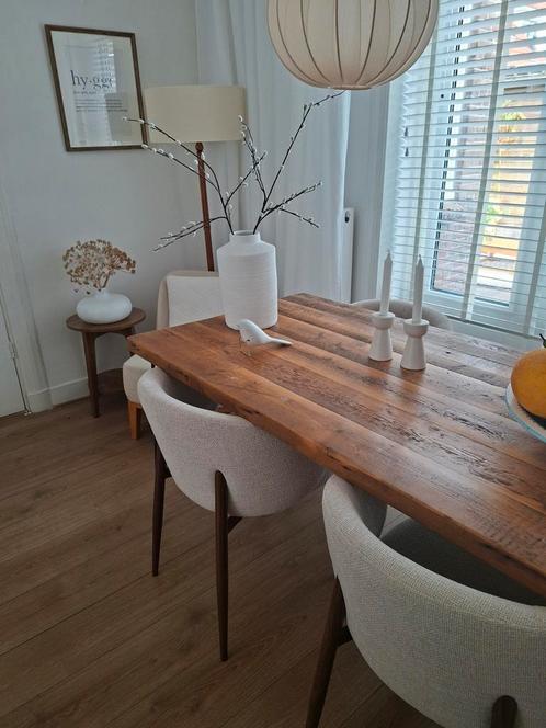 Robuuste hairpin eettafel 160x80x5, Huis en Inrichting, Tafels | Eettafels, Gebruikt, 50 tot 100 cm, 150 tot 200 cm, Vier personen
