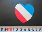 sticker linnen textiel - vlag nederland hart rood/wit/blauw*, Ophalen, Zo goed als nieuw
