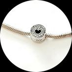 Pandora Hartje Happy Anniversary 791972CZ / zirkonia, Sieraden, Tassen en Uiterlijk, Bedels, Gebruikt, Pandora, Ophalen of Verzenden
