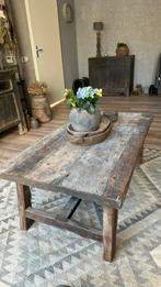 Oude houten salontafel Aura Peeperkorn, Huis en Inrichting, 100 tot 150 cm, Rechthoekig, Zo goed als nieuw, Ophalen