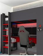 Hoogslaper met bureau, Huis en Inrichting, Slaapkamer | Stapelbedden en Hoogslapers, Eenpersoons, Ophalen of Verzenden, Zo goed als nieuw