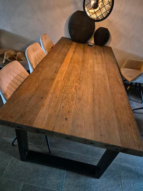Eettafel 220x100, Huis en Inrichting, Tafels | Eettafels, Zo goed als nieuw, 50 tot 100 cm, 200 cm of meer, Vijf personen of meer