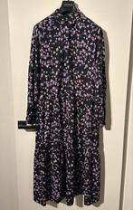 H&M - Zwart Bloemenjurk | maat S/M, Zwart, Ophalen of Verzenden, Zo goed als nieuw, Maat 36 (S)