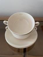 2x California soepkom soepkommen kom met bord borden creme, Ophalen of Verzenden