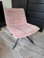 Roze fauteuil met metalen poten, Huis en Inrichting, Fauteuils, Ophalen
