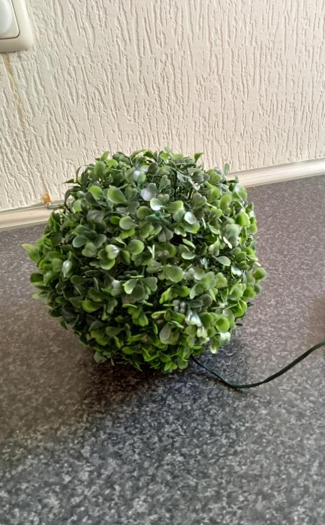 KERST: prachtige buxusbol met verlichting nieuw in doos, Huis en Inrichting, Woonaccessoires | Droogbloemen, Nieuw, Ophalen of Verzenden