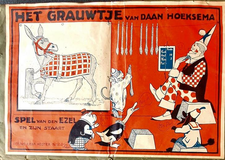 Het Graauwtje - Daan Hoeksema Vintage Spel Ezeltje Prik., Antiek en Kunst, Antiek | Speelgoed, Ophalen
