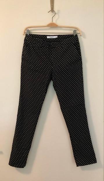 Broek Pantalon Costes, maat xs / s, zwart met witte stippen beschikbaar voor biedingen