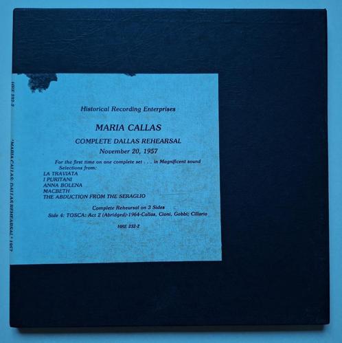 Maria Callas - Complete Dallas Rehearsal, Cd's en Dvd's, Vinyl | Klassiek, Gebruikt, Opera of Operette, Ophalen of Verzenden