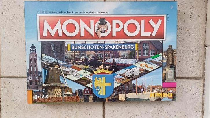 bordspel limited Monopoly Bunschoten - Spakenburg Monopolie, Hobby en Vrije tijd, Gezelschapsspellen | Bordspellen, Nieuw, Een of twee spelers