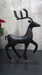 Rustiek Smeedijzeren HERT <> Metalen BEELD Winterdecoratie, Ophalen of Verzenden