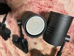 Zwarte LED Spots - 3-fase, Gebruikt, Metaal of Aluminium, Ophalen of Verzenden, Led