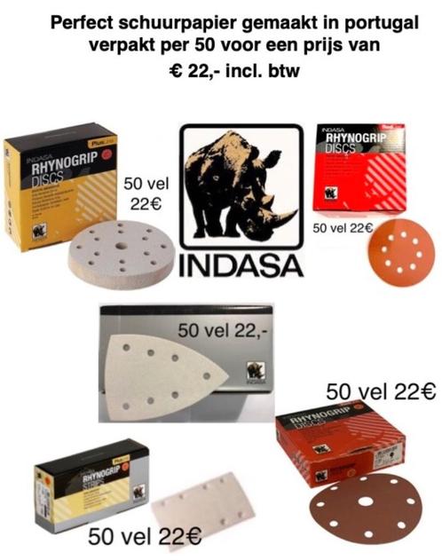 Indasa schuurpapier voor machines de beste kwaliteit ., Doe-het-zelf en Verbouw, Gereedschap | Schuurmachines, Nieuw, Ophalen of Verzenden