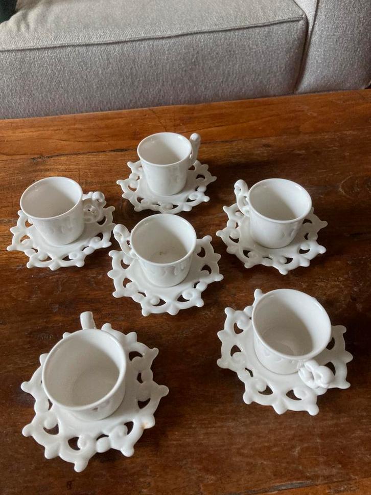 Oude Franse design espressokopjes., Antiek en Kunst, Antiek | Servies compleet, Ophalen