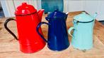 Antieke Emaille Koffie- en Theepotten Set, Antiek en Kunst, Antiek | Emaille, Ophalen of Verzenden