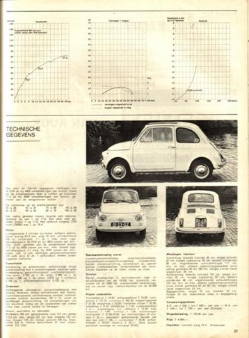 Autovisie test Fiat 500 D Juni 1970 beschikbaar voor biedingen