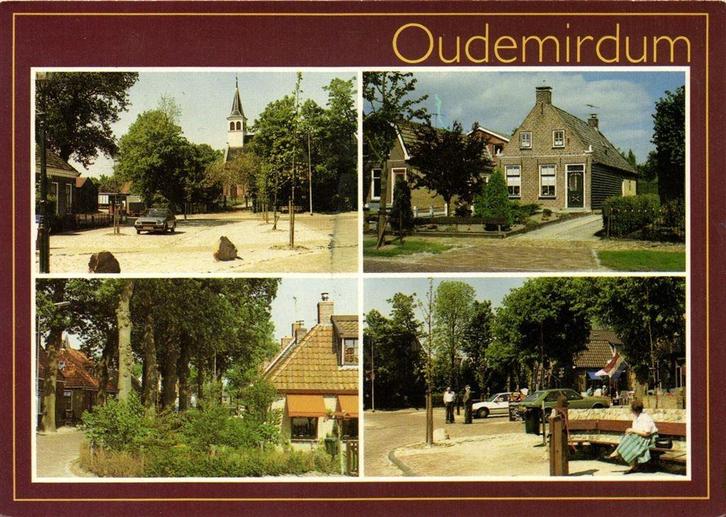 Oudemirdum - 4 afb. dorp - 1992 gelopen, Verzamelen, Ansichtkaarten | Nederland, Gelopen, Noord-Brabant, Ophalen of Verzenden
