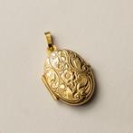 Vintage 9 karaat gouden locket medaillon hanger bloem, Overige voorstellingen, Verzenden, Zo goed als nieuw, Nvt