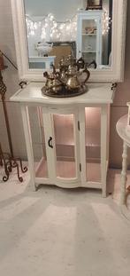 Brocante vintage vitrine thee kastje, Ophalen, Brocante vintage, Glas, 50 tot 100 cm