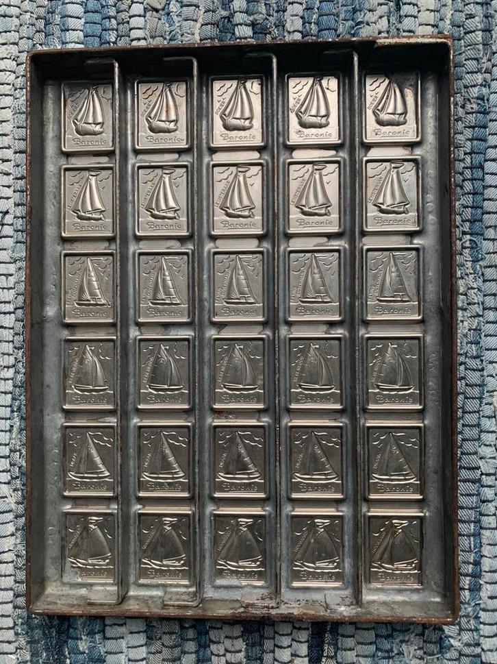 Chocoladevorm chocolademal bootjes - vintage, Huis en Inrichting, Woonaccessoires | Overige, Gebruikt, Ophalen