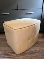 Vintage Voetenbank / Poef met Opbergruimte, Minder dan 50 cm, Gebruikt, Ophalen of Verzenden, Stof