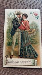 Romantiek. Mooie reliëfkaart. 1908. Veel Goudopdruk, Ophalen of Verzenden, Voor 1920, Overige thema's