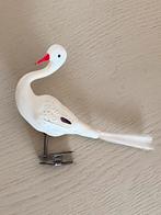 Vintage oude Kerstbal Ooievaar vogel op knijper, Diversen, Kerst, Ophalen of Verzenden