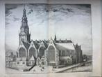 Amsterdam, Oude Kerk, Visscher/Blaeu, ZELDZAAM, 1611., Antiek en Kunst, Kunst | Etsen en Gravures, Verzenden