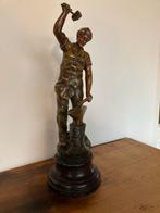 Bronzen beeld van een smid - Auguste Moreau, Ophalen of Verzenden