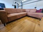 Hoekbank - Cognac - Microvezel, 125 cm of meer, 125 cm of meer, Zo goed als nieuw, Info@homefriesland.nl