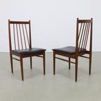 2x Vintage Eetkamerstoel Deens (setprijs), Ophalen, Gebruikt, Twee, Bruin