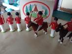 Vintage  miniatuur soldaatjes met paarden, Ophalen of Verzenden, Gebruikt