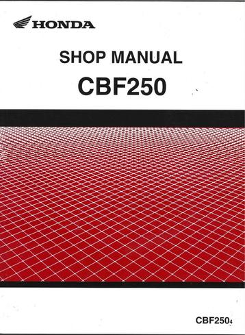 Honda CBF250 shop manual werkplaatsboek beschikbaar voor biedingen