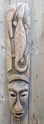 Houten Afrikaans Masker met Dierenmotief, Antiek en Kunst, Ophalen of Verzenden