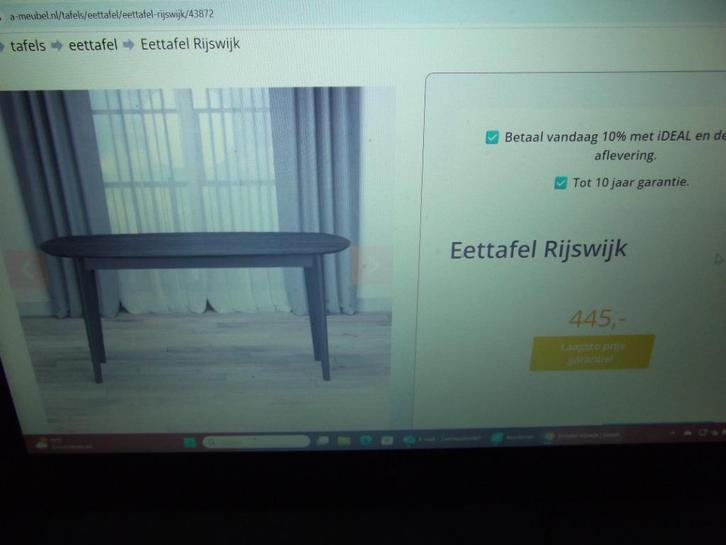 *Nieuw! In verpakking eettafel*, Huis en Inrichting, Tafels | Eettafels, Nieuw, 50 tot 100 cm, 200 cm of meer, Rechthoekig, Ophalen