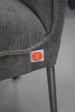 4 x luxe eetkamerstoel Forward Jess design stof wieltjes, Ophalen, Zo goed als nieuw, Grijs, Stof