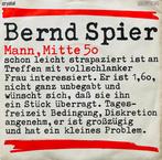 GEZOCHT: Bernd spier - Mann, mitte 50, Ophalen, 7 inch, Single, Zo goed als nieuw